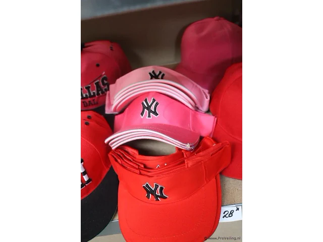 Partij original snapback petten/zonnekleppen - diverse soorten en kleuren - 28 stuks - afbeelding 4 van  6