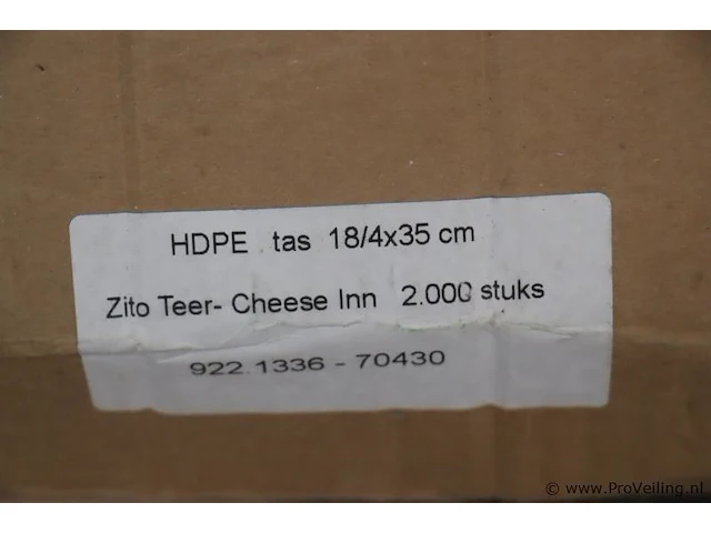 Partij plastic tasjes met opdruk - 5500 stuks - afbeelding 2 van  3