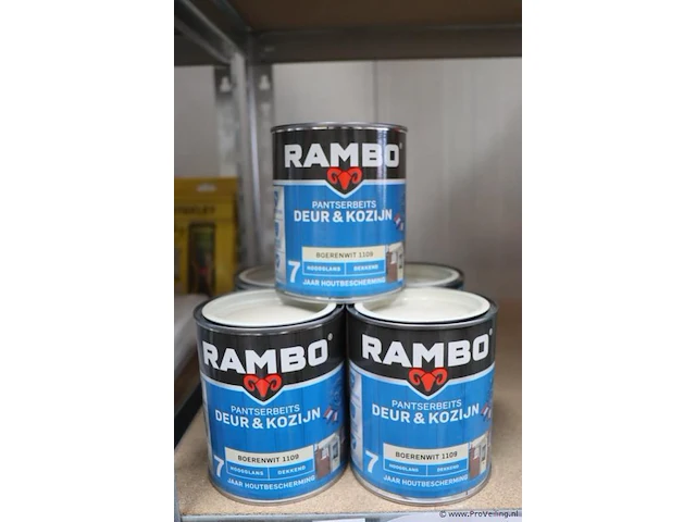 Partij rambo pantserbeits deur & kozijn - 5 blikken á 750ml - afbeelding 1 van  3