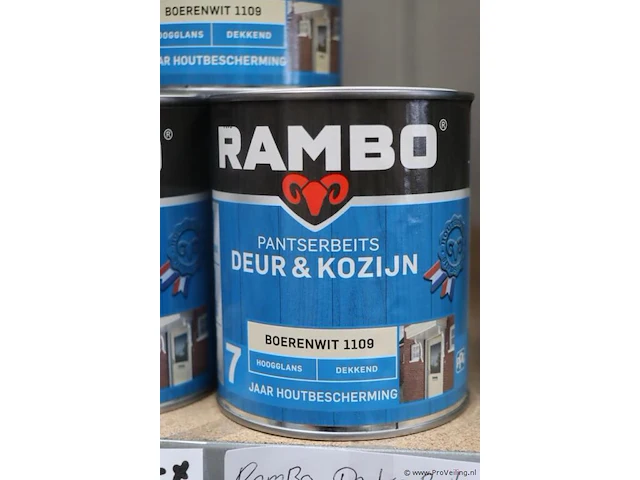Partij rambo pantserbeits deur & kozijn - 5 blikken á 750ml - afbeelding 2 van  3