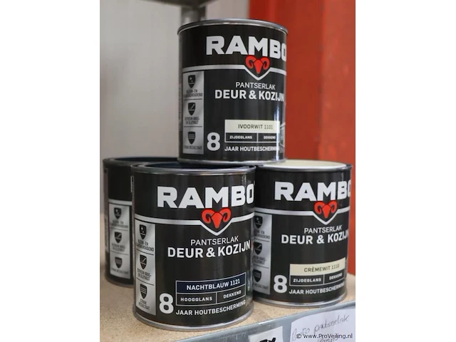 Partij rambo pantserlak deur & kozijn - 5 blikken á 750ml - afbeelding 1 van  5