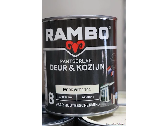 Partij rambo pantserlak deur & kozijn - 5 blikken á 750ml - afbeelding 4 van  5