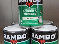 Partij rambo pantserlak schuur & tuin - 5 blikken á 750ml - afbeelding 1 van  3