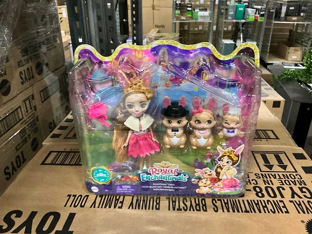 Partij royal enchantimals brystal bunny family dolls (104x) - afbeelding 3 van  4