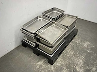 Partij rvs gn 1/1 gastronormbakken en deksels - afbeelding 2 van  5