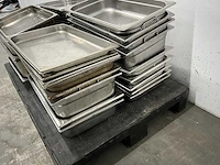 Partij rvs gn 1/1 gastronormbakken en deksels - afbeelding 4 van  5