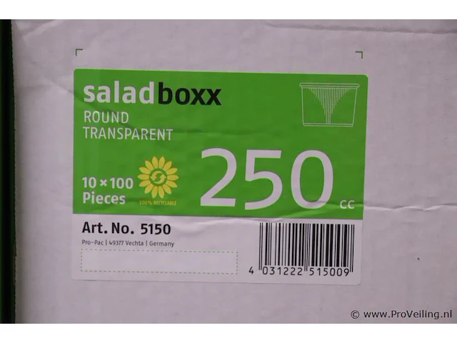 Partij salade boxen, plastic - afbeelding 2 van  6