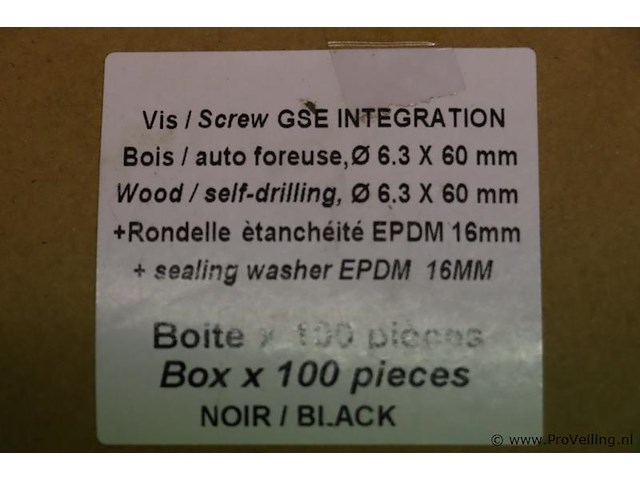Partij schroeven - ø 6.3 x 60mm - 12 dozen á 100 stuks - afbeelding 3 van  4