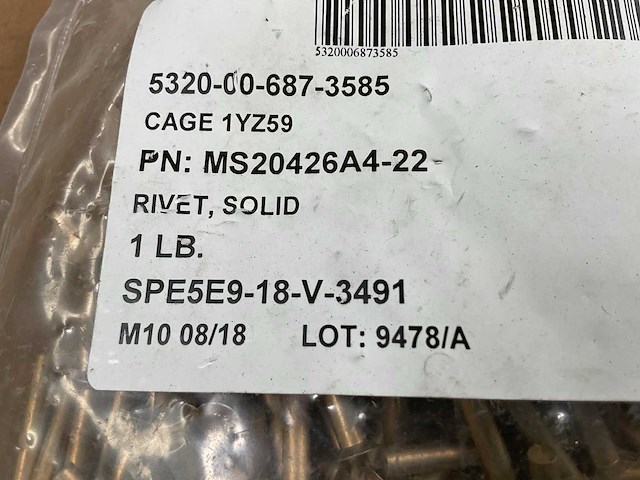 Partij solid rivet - afbeelding 4 van  5