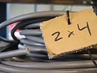 Partij stroomkabels, diverse maten en soorten o.a. 2x4 en 4x4 - afbeelding 10 van  11