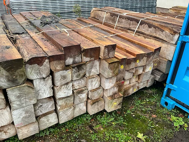 Partij teak balken - afbeelding 2 van  14
