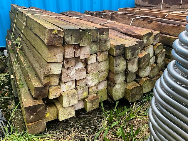 Partij teak balken - afbeelding 5 van  14