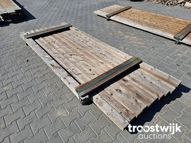 Partij thermisch gemodificeerd vurenhout 298x9,5x4,8cm 11 stuks - afbeelding 3 van  5
