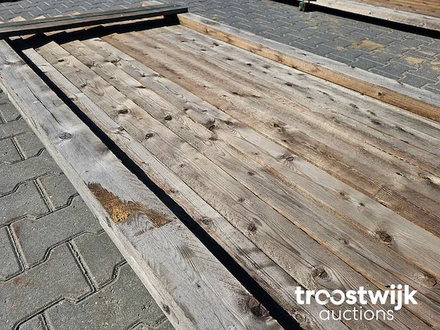 Partij thermisch gemodificeerd vurenhout 298x9,5x4,8cm 11 stuks - afbeelding 4 van  5