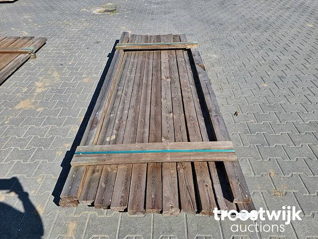 Partij thermisch gemodificeerd vurenhout 298x9,5x4,8cm 11 stuks - afbeelding 5 van  5