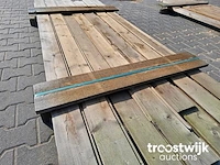 Partij thermisch gemodificeerd vurenhout rabbat 17 stuks 270x14x2cm - afbeelding 2 van  5