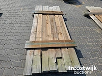 Partij thermisch gemodificeerd vurenhout rabbat 17 stuks 270x14x2cm - afbeelding 5 van  5