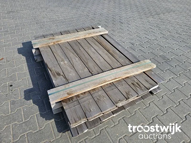 Partij thermisch gemodificeerd vurenhout rabbat 36 stuks 148x14x2cm - afbeelding 2 van  6