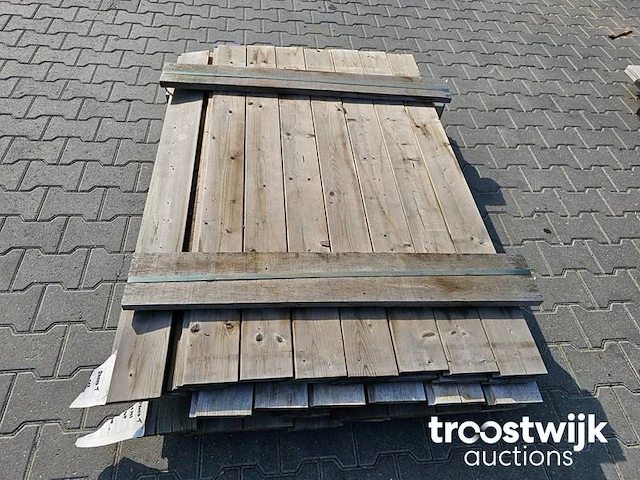 Partij thermisch gemodificeerd vurenhout rabbat 36 stuks 148x14x2cm - afbeelding 3 van  6