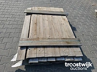 Partij thermisch gemodificeerd vurenhout rabbat 36 stuks 148x14x2cm - afbeelding 3 van  6