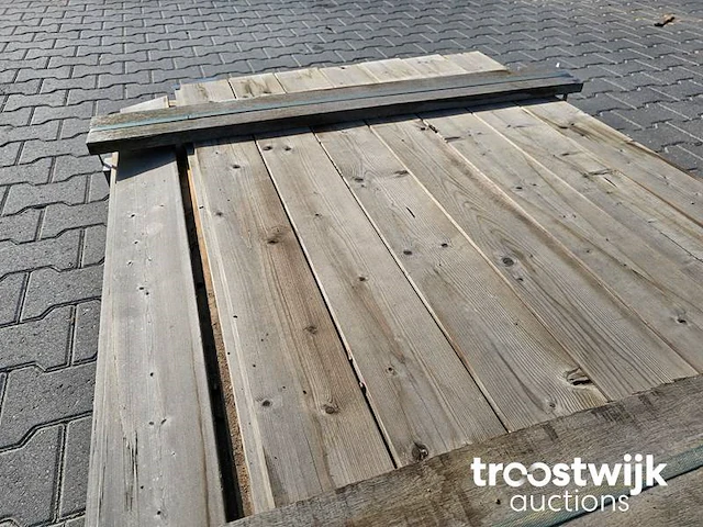 Partij thermisch gemodificeerd vurenhout rabbat 36 stuks 148x14x2cm - afbeelding 5 van  6