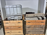 Partij transportkisten en koffers