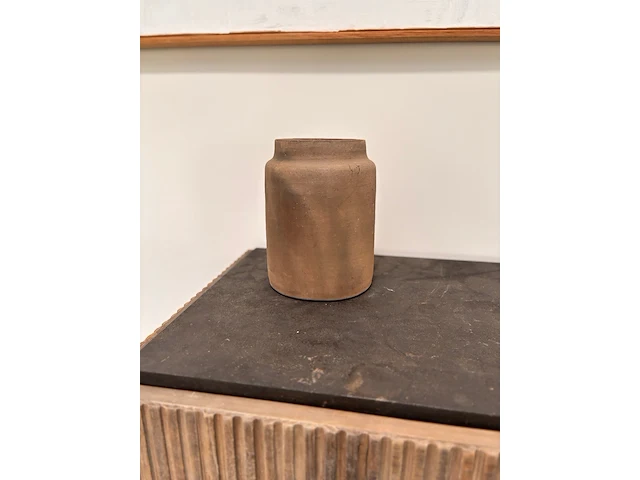 Partij van 12 luxe wabi sabi potten, aardse kleurtonen - afbeelding 5 van  19