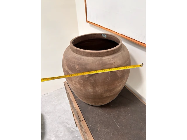 Partij van 12 luxe wabi sabi potten, aardse kleurtonen - afbeelding 7 van  19