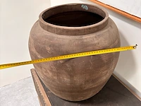 Partij van 12 luxe wabi sabi potten, aardse kleurtonen - afbeelding 7 van  19