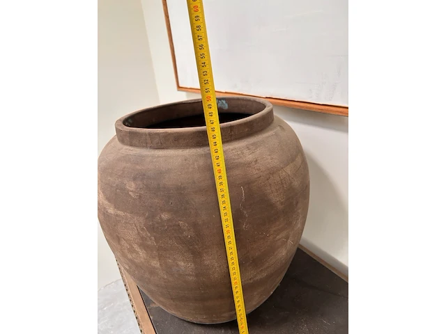 Partij van 12 luxe wabi sabi potten, aardse kleurtonen - afbeelding 8 van  19