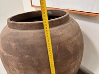 Partij van 12 luxe wabi sabi potten, aardse kleurtonen - afbeelding 8 van  19