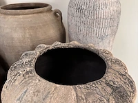 Partij van 12 luxe wabi sabi potten, aardse kleurtonen - afbeelding 10 van  19