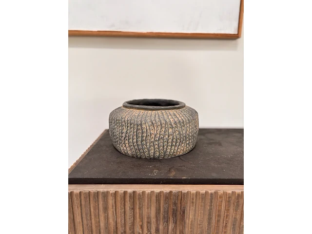 Partij van 12 luxe wabi sabi potten, aardse kleurtonen - afbeelding 13 van  19