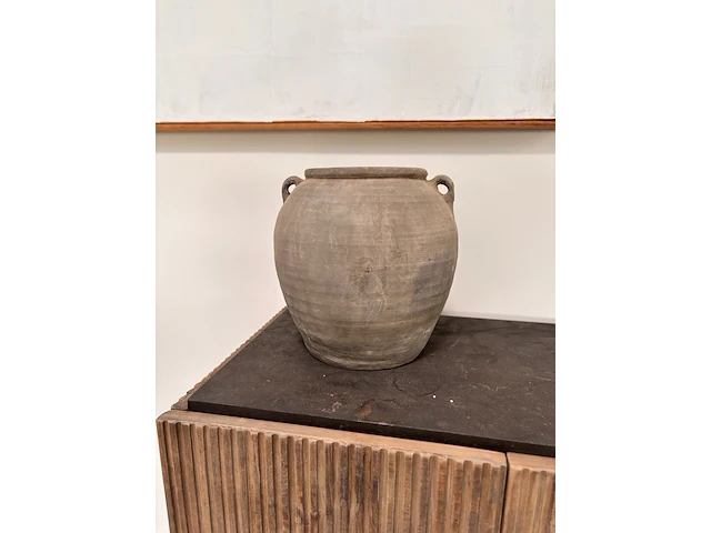 Partij van 12 luxe wabi sabi potten, aardse kleurtonen - afbeelding 16 van  19