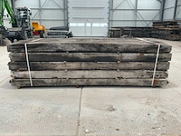 Partij van 40 balken abachi hout 15x30x300cm - lumber (40x) reclaimd wood - afbeelding 5 van  12