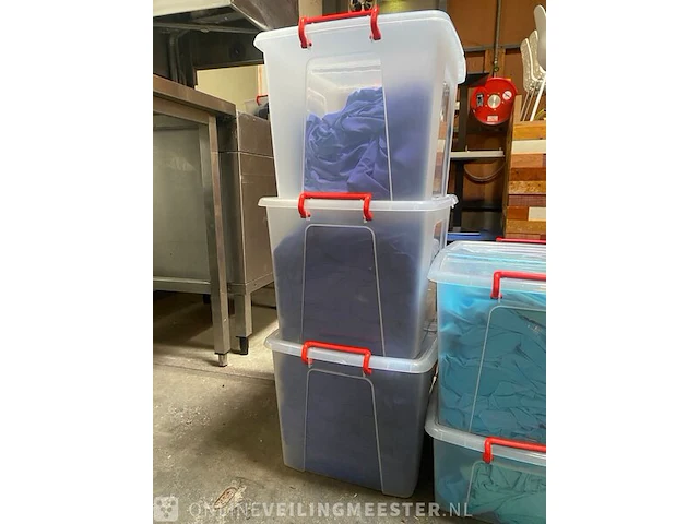 Partij verschillende tinten blauwe statafelrok incl. topper, blauw - afbeelding 2 van  10