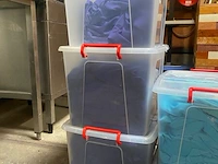 Partij verschillende tinten blauwe statafelrok incl. topper, blauw - afbeelding 2 van  10