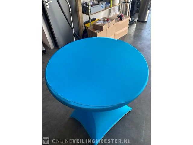 Partij verschillende tinten blauwe statafelrok incl. topper, blauw - afbeelding 3 van  10