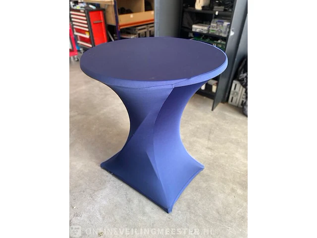 Partij verschillende tinten blauwe statafelrok incl. topper, blauw - afbeelding 4 van  10