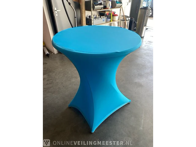 Partij verschillende tinten blauwe statafelrok incl. topper, blauw - afbeelding 5 van  10