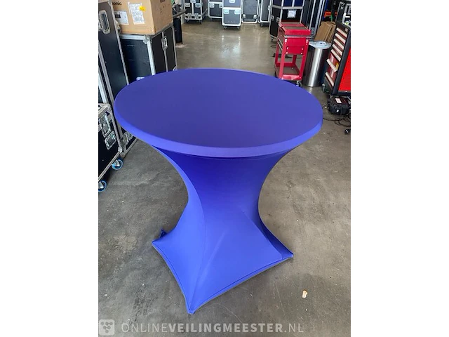 Partij verschillende tinten blauwe statafelrok incl. topper, blauw - afbeelding 7 van  10