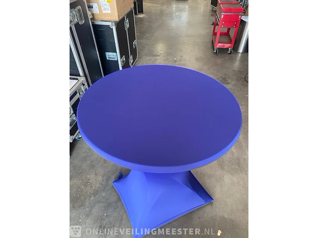 Partij verschillende tinten blauwe statafelrok incl. topper, blauw - afbeelding 9 van  10
