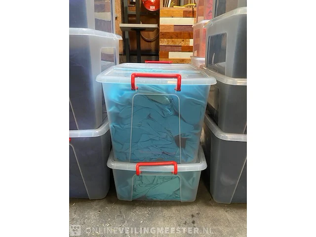 Partij verschillende tinten blauwe statafelrok incl. topper, blauw - afbeelding 10 van  10