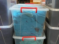 Partij verschillende tinten blauwe statafelrok incl. topper, blauw - afbeelding 10 van  10