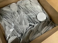 Partij violet glazen potjes met schroefdeksel en glazen pipetjes - afbeelding 9 van  9