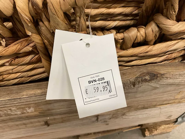 Partij vlechtwerk manden, ca. 26 stuks - afbeelding 8 van  9