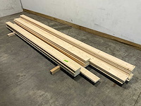 Partij vuren blokhutprofiel mes- en groef 329-421 x 14,5x4,5 cm - afbeelding 1 van  8