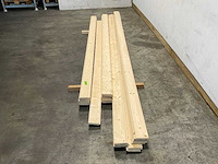 Partij vuren blokhutprofiel mes- en groef 329-421 x 14,5x4,5 cm - afbeelding 3 van  8