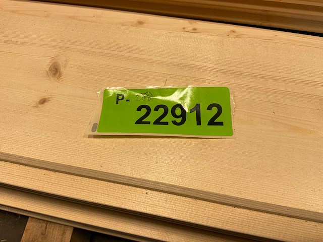 Partij vuren blokhutprofiel mes- en groef 329-421 x 14,5x4,5 cm - afbeelding 8 van  8