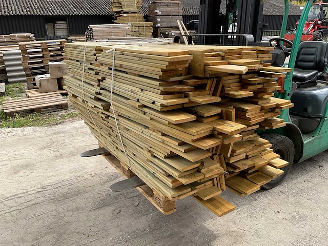 Partij vuren tuinplanken 13,5x1,8 cm - afbeelding 1 van  6